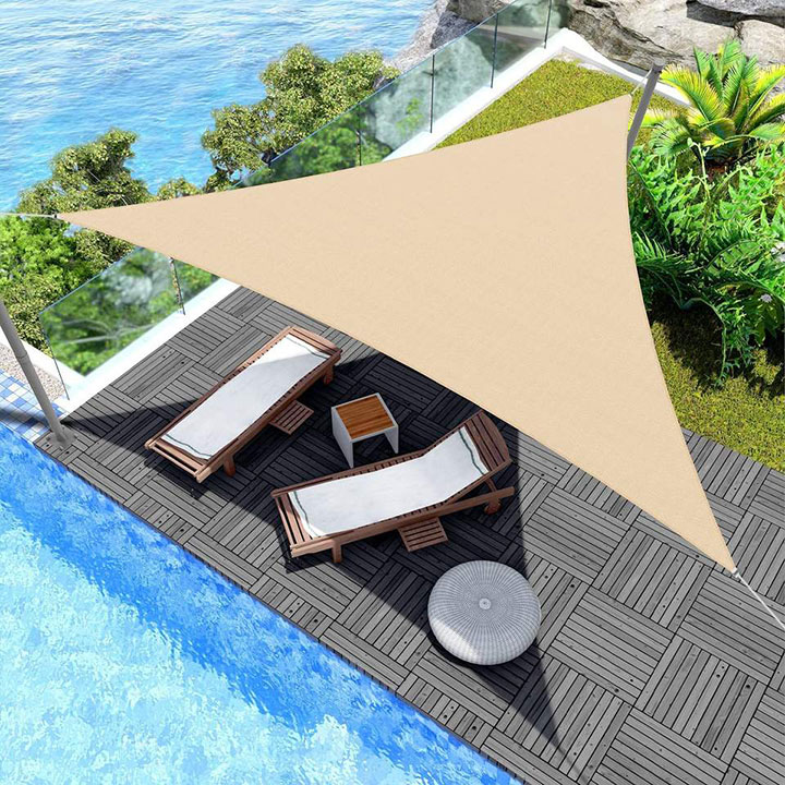 6m Lapad Malaking Sukat Pool Sun Sail Shade